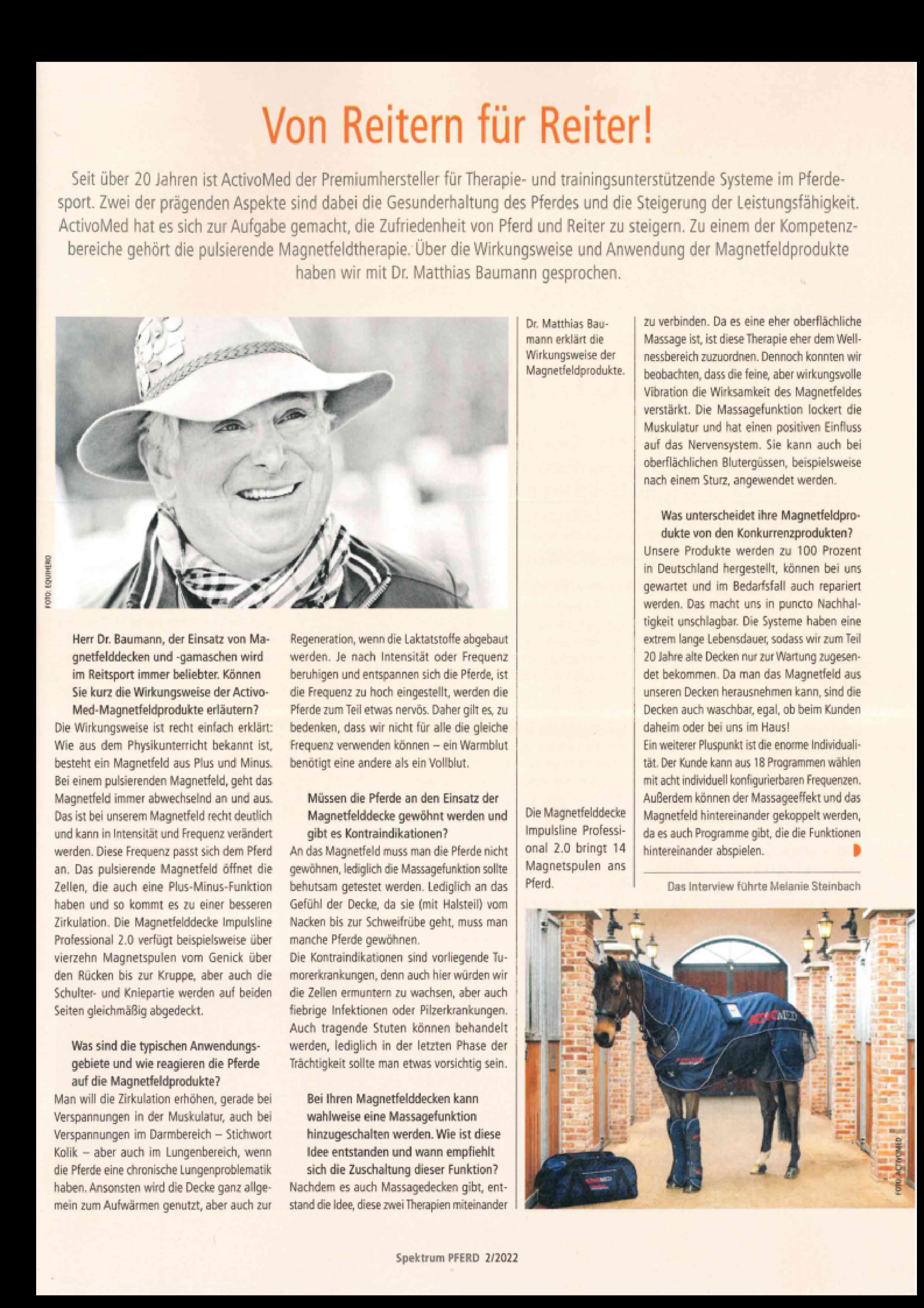Artikel in der Ausgabe 2/2022 der Bayerns Pferde